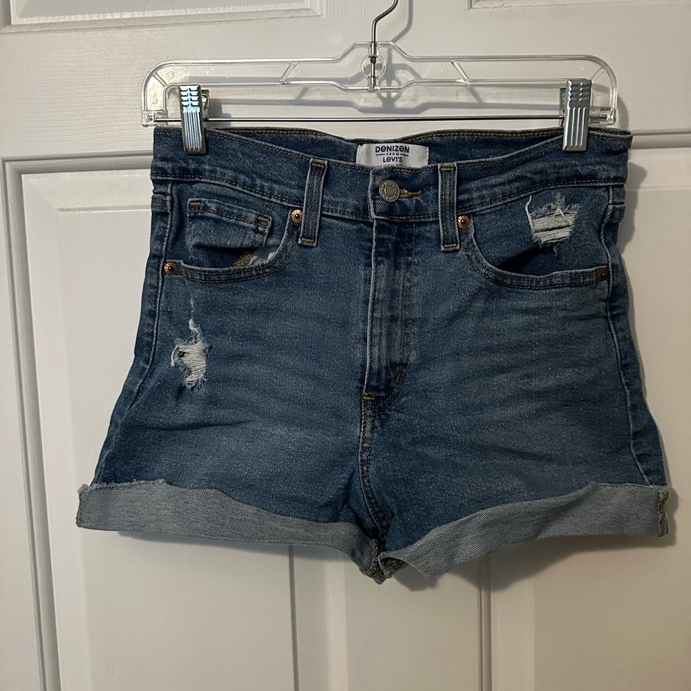 Denizen from Levi's Women's Distressed Blue Jean Shorts